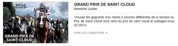 Pariez sur le Grand Prix de Saint-Cloud le 3 juillet sur PMU