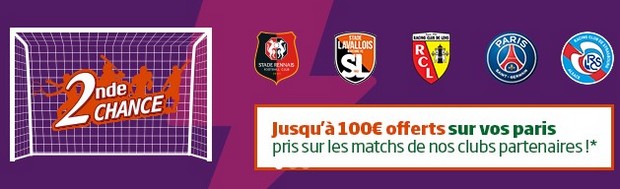 Pariez en Seconde Chance sur les clubs partenaires de PMU en Ligue 1 et Ligue 2