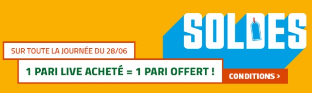 Soldes chez PMU Sport : 5€ offerts le mercredi 28 juin