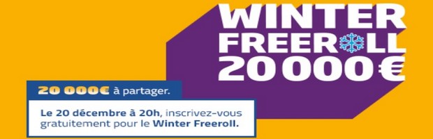 20.000€ en jeu pour le Winter Freeroll de PMU Poker