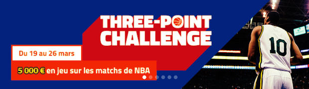 Dotation de 5.000€ à partager en pariant sur la NBA entre le 19 et le 26 mars 2018 sur PMU