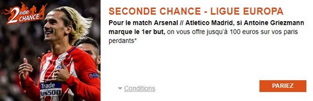 Misez sur la 1/2 finale aller de Ligue Europa Arsenal/Atletico Madrid