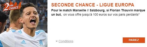 100€ offerts par PMU.fr pour Marseille-Salzbourg