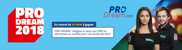 Un pack à 50.000€ offert au vainqueur de l'édition 2018 du Pro Dream sur PMU