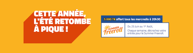 Summer Freeroll 2018 sur PMU Poker du 25/06 au 29/07