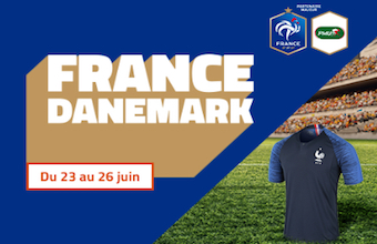 20 maillot de l'équipe de France de foot mis en jeu sur PMU du 23 au 26/06