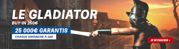 Le Gladiator sur PMU Poker le dimanche à 20€