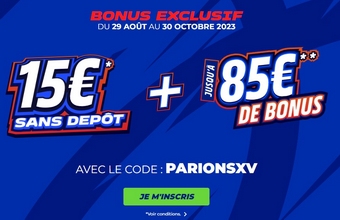 Jusqu'à 100€ à gagner avec ParionsSport